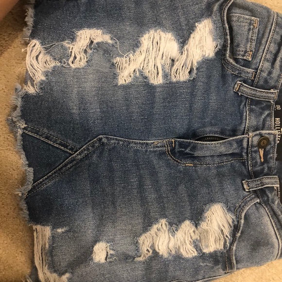 Ripped Denim Hollister Skirt - Picture 4 of 4
